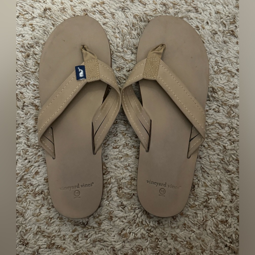 Leather Vineyard Vines Flip Flops
